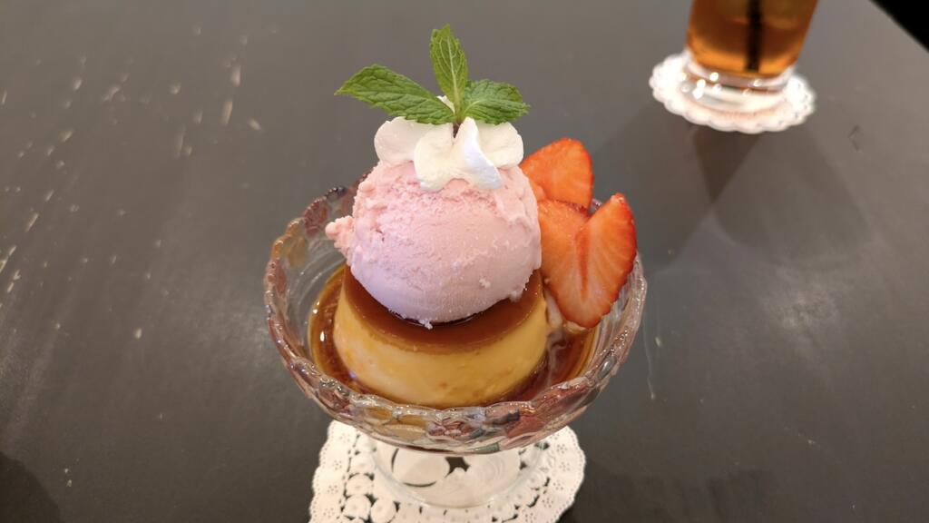つぶつぶ苺アイス&自家製プリン