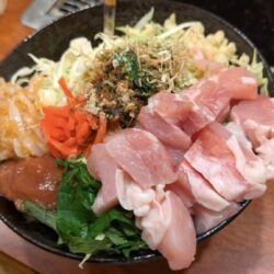 鶏梅もんじゃ＋梅水晶