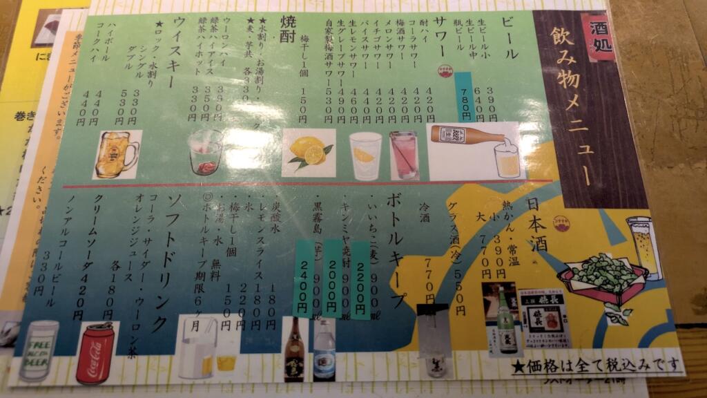 直寿司メニュー