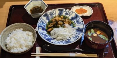 町屋割烹おかげが平日限定ランチを開始!毎月季節を感じるメニューが登場 おかげの生海苔竜田揚げ御膳