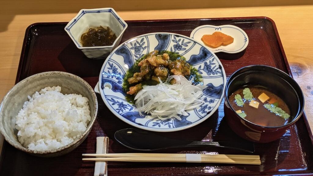 おかげの生海苔竜田揚げ御膳