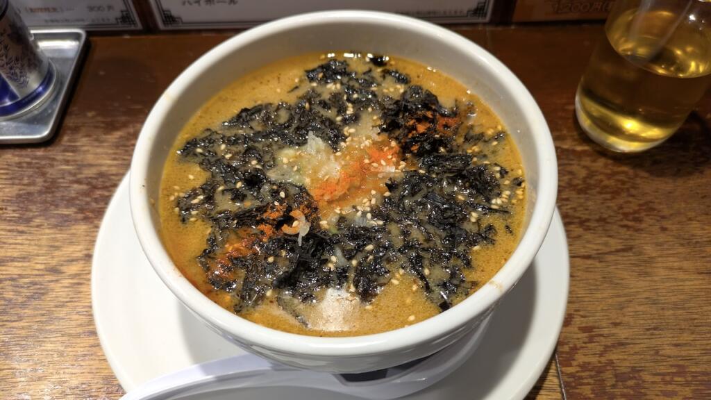 ピリ辛濃厚魚介類豚骨雑炊