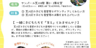 子ども食堂・子どもの居場所づくり ボランティア説明会