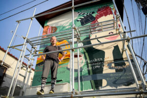 千住間道に気になるアート。JENA Cafe & Kitchenオープン
