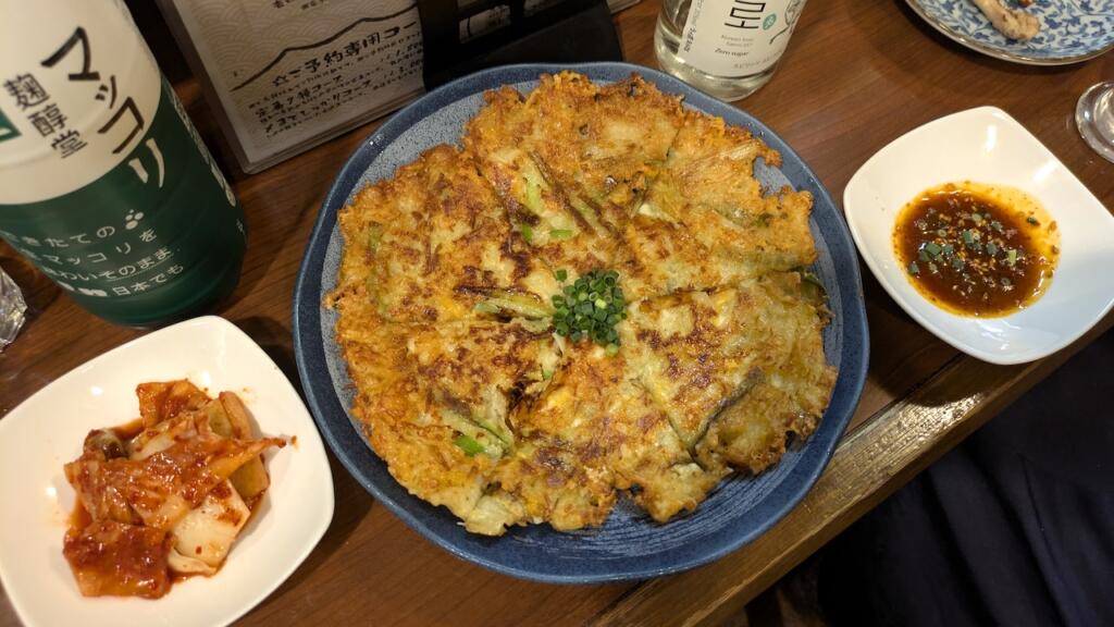 えのきチーズチヂミ キムチ付き