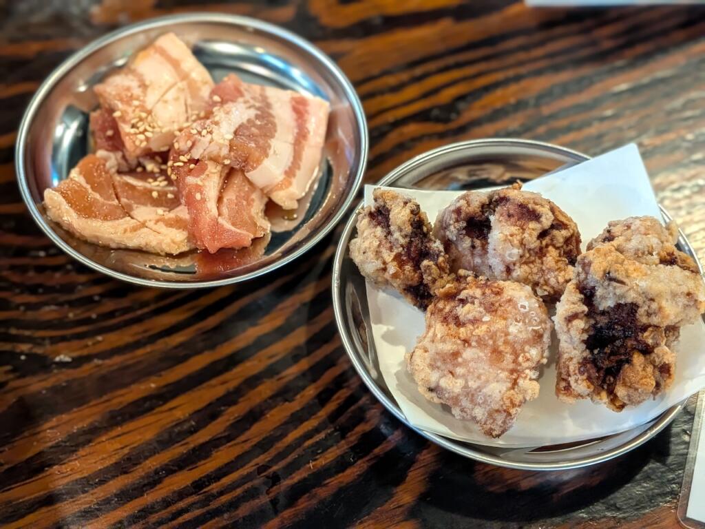 さっぱり濃厚テジカルビと金の唐揚げ