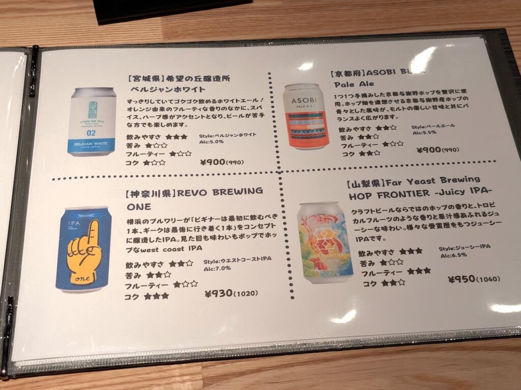 食事とお酒 正メニュー