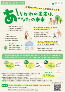 荒川区まちづくりマスタープラン 区民ワークショップがはじまります