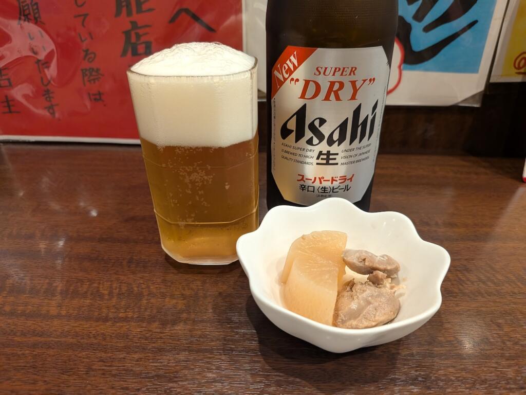 ビールとお通し