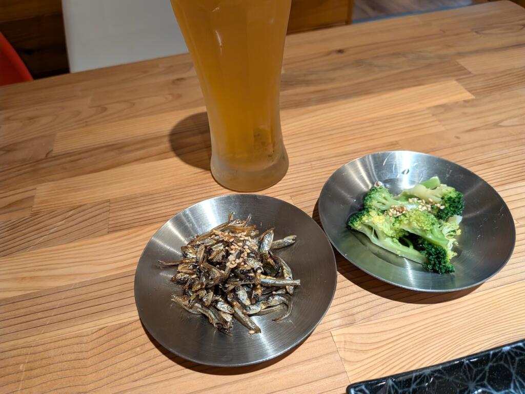 ビールとお通し